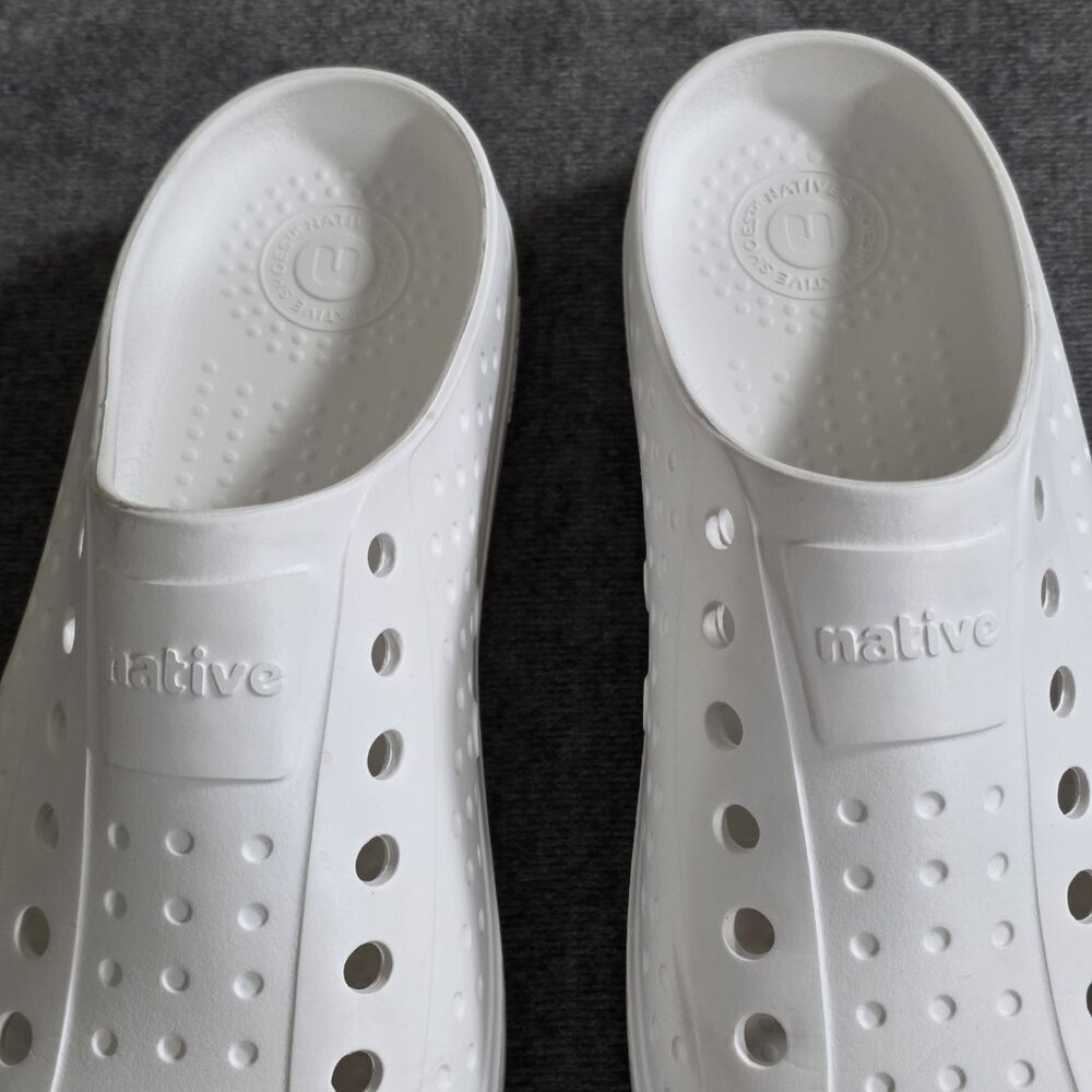 Native Jefferson Sugarlite Clogs Slip On Shoes Mens US 8 Women US 10 White Beach - Picture 14 of 16